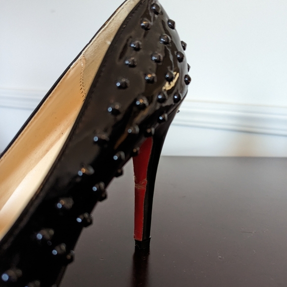 Black Spiked High Heels Size 40 - Picture 9 of 10
